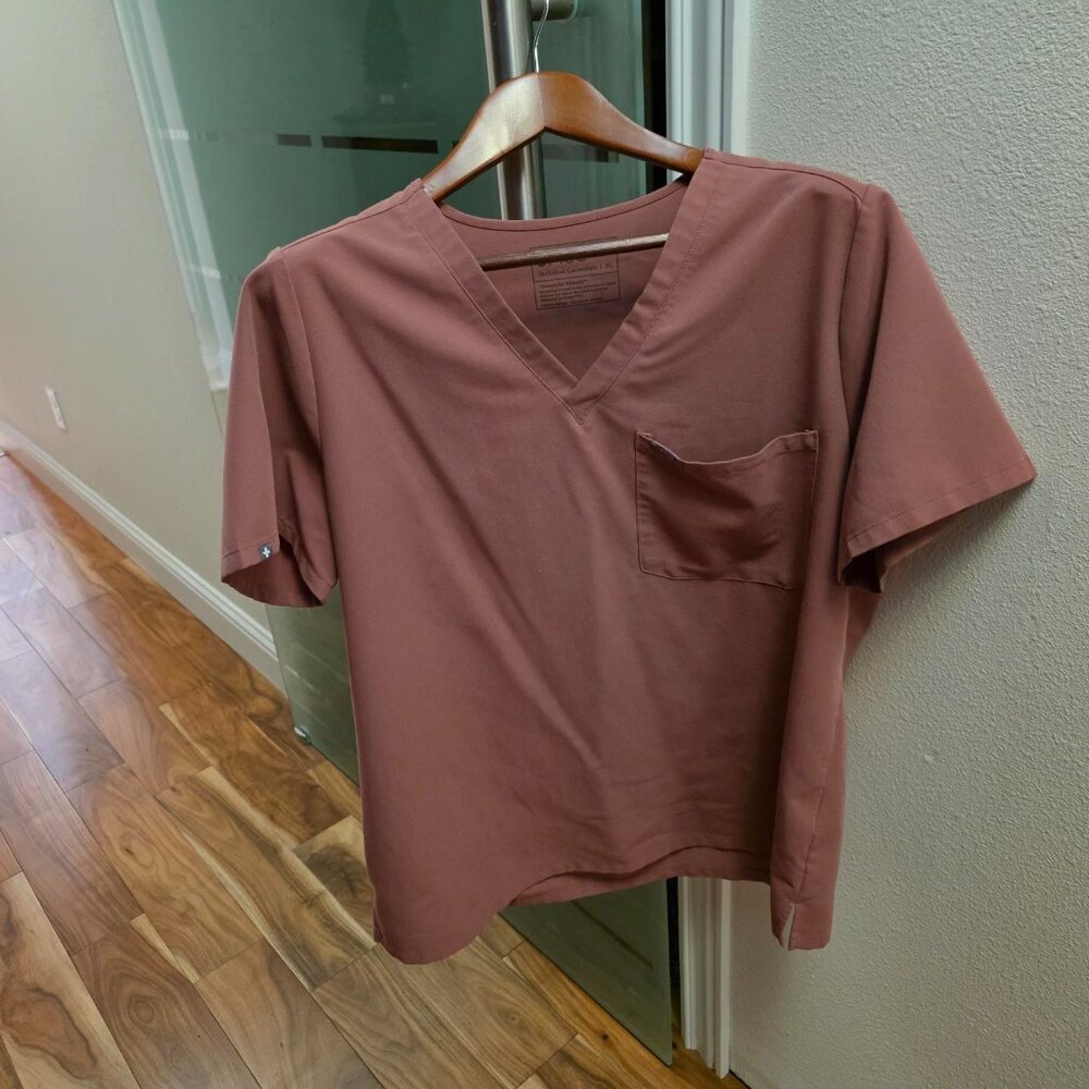 Catarina One-Pocket Scrub Top™ - XL Mauve Like New